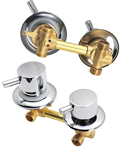 2/3/4/5 Voies Mitigeur Robinets De Douche, Laiton Douche Robinet Cabine With Cartouche Céramique, Mitigeur Cabine De Douche Entraxe 10 Cm/12,5 Cm/14,5Cm, G1/2 Thread 2-way-10cm