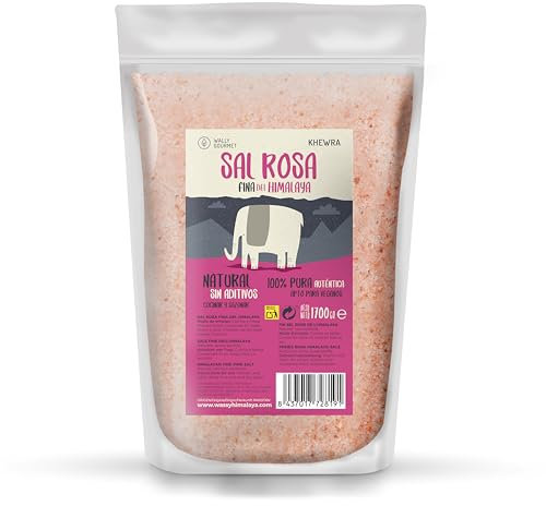 Sale rosa dell'Himalaya, Fino (1700Gr) Senza Additivi, 100% Naturale, Non Raffinato. Contenuto Più Elevato In Oligoelementi. Condire E Condire. Origine: Punjab, Pakistan