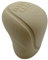 AUTOZOCO Funda Pomo Cambios Marcha Coche Antideslizante, Cubierta de Perilla de palanca de Marchas, protector de pomo adherente, Funda palanca de cambios, Silicona, Universal, Beige, 6 Marchas