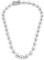 haiaxx Women Choker Big Ball Punk Jewelry 7.5mm Alloy Bead Clavicle Chain Ball Necklace Link Necklaces for Men Girls Gift Necklace Silver
