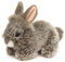 Uni-Toys - Angorakaninchen grau, liegend - 18 cm (Länge) - Plüsch-Hase, Kaninchen - Plüschtier, Kuscheltier