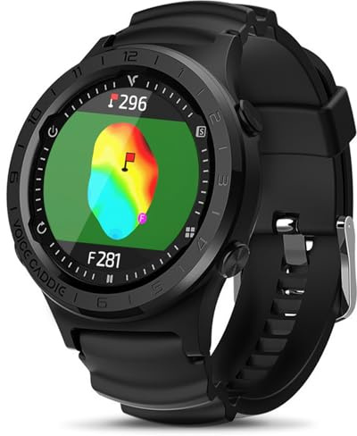 Voice Caddie A3 Golf Watch w/Green Undulation No Monthly Subscription 40k+ Preinstalled Courses Lightweight w/Slope Mode 1.3 Color Touchscreen Pin Reload Smart Green View Golf GPS & Fitness Mode BK