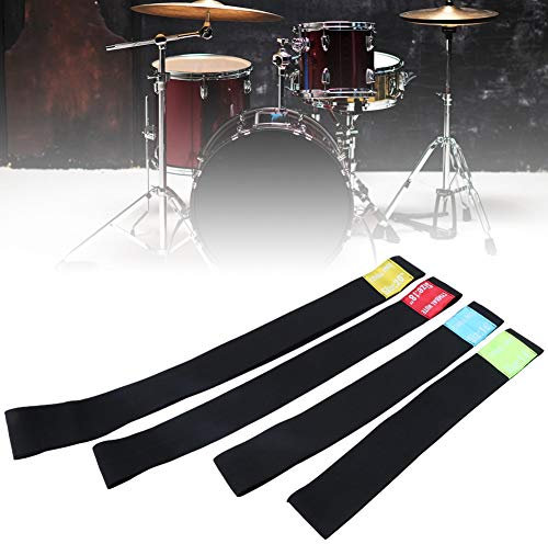 Silenziatore per Piatti 4 Pezzi, Tappetino per Sordina per Tamburo per Piatti Hi-Hat Mute Dampener Pad 14/16/18/20 Pollici