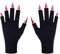 CGBOOM UPF50+ UV Protection Gloves for Gel Nail Lamp, Professional Manicures, Fingerless for Nail Art Skin Care, Protecting Hands from UV Light Harm (Black)