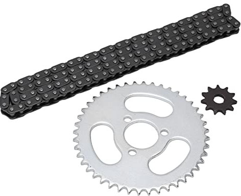 T8F Front & Rear Sprocket Chain Replacement Set High-Power Gear Chain for Modified Karts ATVs Mini Motorcycles