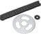 T8F Front & Rear Sprocket Chain Replacement Set High-Power Gear Chain for Modified Karts ATVs Mini Motorcycles