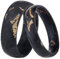 DOOSTI Trauring/Ehering/Partnerring aus Carbon - UNIQUE- Carbon marmoriert - Damen und Herren Variante - (Ring Breite 7 mm, 54)