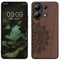 kwmobile Hülle kompatibel mit Xiaomi Redmi Note 13 4G Hülle - Holz Case - Handy Cover - TPU Handyhülle in Dunkelbraun Aufgehende Sonne