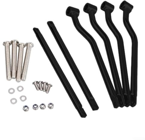 Satteltaschen-Halterungen, 19,5 cm, hohe Satteltaschen-Halterungen, Ersatz für Motorrad (schwarz)