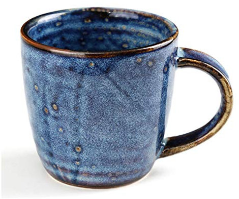 RUNZE765Z Tazza Di Caffè Tazza in ceramica blu Coppia creativa Tazza con manico La tazza da caffè di grosso calibro può essere utilizzata come tazza for la colazione adatta for l'ufficio a casa Tazza