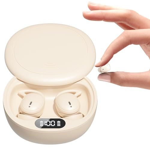 Small Mini Invisible Wireless Earbuds Sleep Ear Buds Noise Cancelling In Ear Headphones Wireless Bluetooth Sleep Earphones for Small Ears Soft Headphones for Sleeping Bluetooth Invisible Earphones ENC