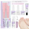 SAVILAND SSPro X capsule a Pied Kit Complet, 216 Faux Ongle Ombre Press On avec Dissvolant, Colle a Ongle Adhésion Stable, Lampe U V a Ongle, Top Coat Professionel pour Naile Art Facilement