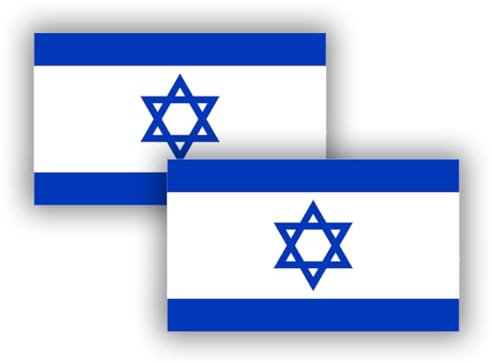 Bandera de Israel, Bandera 90cm x 150cm, Bandera Grande con Trabilla para Mástil y Cordones para Sujetar, Bandera Ligera, Bandera para Deportes, Fútbol, Edificios, (Israel 2ud)