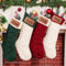 HOBULL Weihnachtsstrumpf Personalisiert 46cm Großer Nikolausstrumpf Personalisiert Namen, Gestrickter Weihnachtssocken Kamin Hängenden Strumpf Weihnachtsbaum Decorations für Feiertag, Familienparty