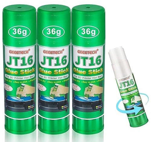GIANTARM Adhesivo de impresora 3D para cama de impresión, pegamento PVP, barra de pegamento para impresora 3D, agarre fuerte que reduce la deformación para filamento ABS, ASA, PLA y PETG en placas de