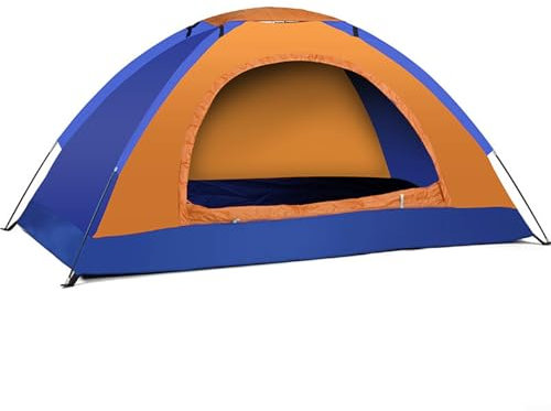 Bulevisiter Tente de camping portable, tente de camping pour 2 personnes, tente d'extérieur légère pour la randonnée, abri de randonnée imperméable avec sac de transport pour les aventures en plein