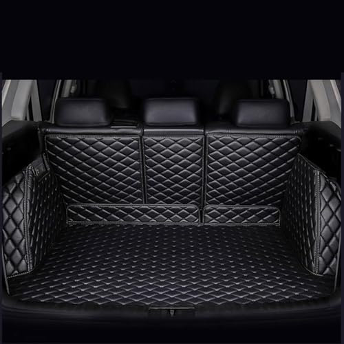 ZanLIn Vollabdeckung Auto Kofferraummatten für BMW X1 iX1 U11 2022 2023 2024, Kofferraumschutz Schutzmatten, Leder Kofferraumwanne Kofferraum Cargo,All Black/A