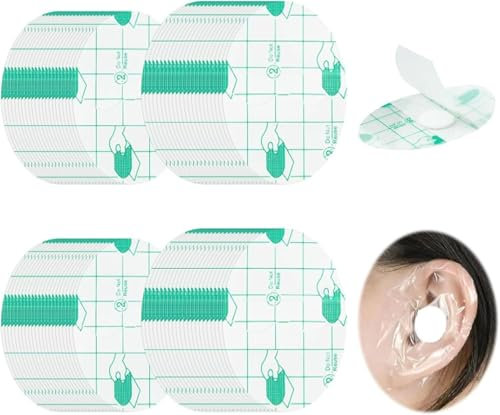 50 Stück Wasserdicht Ohr Patches Ohrenschutz, Wasserdichte Ohrpflaster, Ohrenschutz Wasser Kinder, Ultradünne Transparente Wasserdichte Ohrsticker, Geeignet zum Duschen, Schwimmen, Surfen