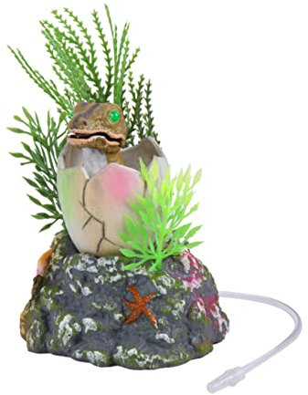 FONDOTIN Aquarium Air Bubble Ornaments Resin Dinosaur Decorations Fish Tank Bubbler Craft for Aquariums Japanese Fish Tank Ornaments
