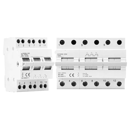 Interrupteur d'isolement manuel à double alimentation GYHO8 3P, disjoncteur modulaire, 1 pièce(63A)