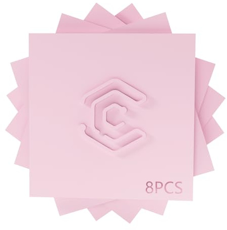 Creatorally Confezione da 8 fogli di compensato colorato preverniciato, 3 mm, 8 colori misti, ideali per taglio laser, incisione, artigianato fai da te, ornamenti, modelli (rosa)