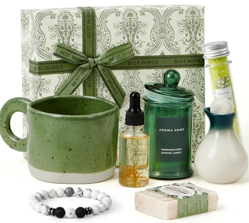 Tacobear Cadeau Anniversaire Femme, Personnalisé Coffret Cadeau Femme Maman Soeur Collegue Maitresse Amie avec Tasse Céramique pour Noël Fete des Meres Saint Valentin