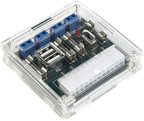 WKabnkn Desktop Computer Netzteil Adapter Board 24 Pin Mit 8 Steckdosen Und Mehreren Schutz Für Büro Und Gaming Home Office Stromlösung