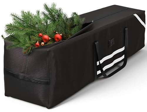 YITAHOME Weihnachtsbaum-Aufbewahrungstasche, geeignet für künstliche Weihnachtsbäume mit Einer Höhe von bis zu 7,5 ft, strapazierfähig, wasserdicht mit robusten Griffen und Reißverschluss, Schwarz