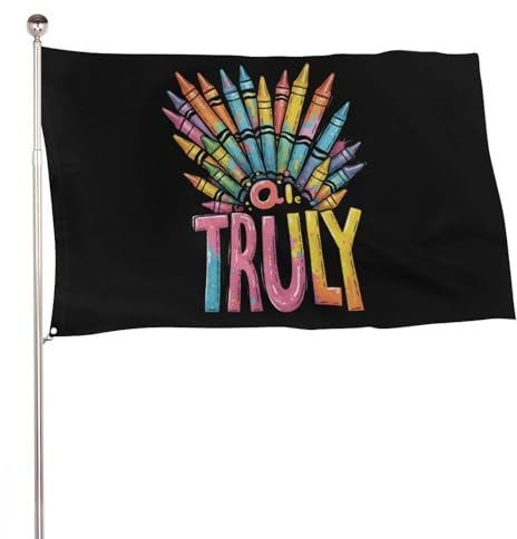 Ein Farbenfroher Buntstift-Karneval, Wahrlich! Flagge Mit 2 Metallösen Flag Dekorative Banner Für Sportveranstaltungen Garten Party 90X150Cm