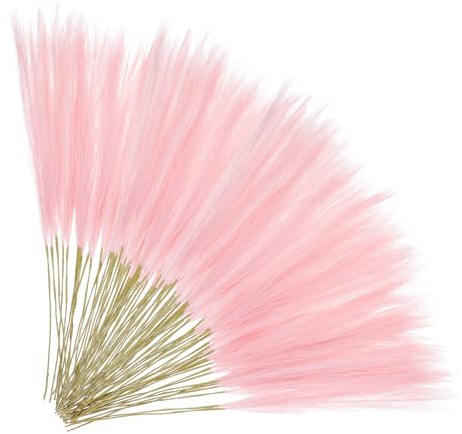 30Pcs Pink Pampas Grass, Artificial Pampas Boho Decor for Vase | 22 Inch Dried Flowers Bouquet, Fluffy Artificial Pampas Grass Decor, Wedding Table Floral Arrangements, Home Decorations