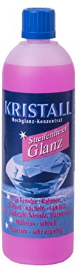 Kristall Hochglanz-Konzentrat - effektives Mittel zur nachhaltigen Reingung von Fenstern, Autoscheiben, Spiegelglas, Fliesen, Marmor und Lack , 15er Pack (15 x 250ml)