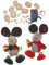 alles-meine.de GmbH Holz Bastelset für 2 Stück: 3-D -Figuren Mäusepärchen als Holzfiguren - Maus Mäuse Paar - komplett ausgesägt Natur hell - Set für Kinder & Erwachsene - zum Ba..