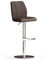 Robas Lund NA.OMI Barstuhl/-hocker, Leder/Edelstahl, rund/360 Grad drehbar, ca. 42 x 89-114 x 52 cm, braun