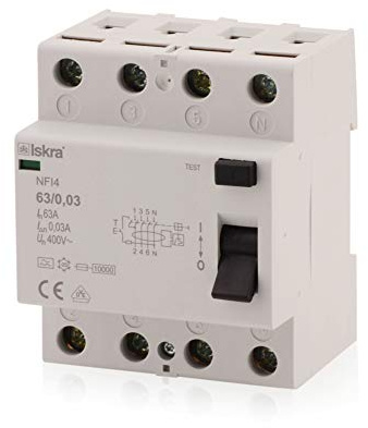 Interruttore Differenziale di protezione FI Custodia einrichtungen interruttore Eco Line tipo a 63 a 4 poli 30 ma 230/400 V