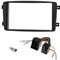 Sound-way Kit Montage Autoradio, Cadre Façade 2 DIN, Cable Adaptateur Connecteur ISO, Adaptateur Antenne Compatible avec Mercedes Classe C, CLK, Viano, Vito