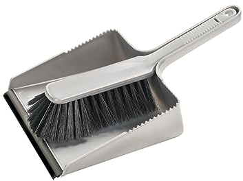 Haug y recogedor rectangular, con labio Plata Metallic, POLYMEX