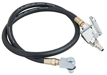 Pro-Lift-Montagetechnik Druckluftschlauch,1/4 Anschlüsse, 1350 mm inkl. manuellem Drucktaster und Winkelstück, HA1SJ, 02081