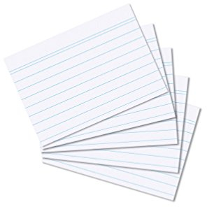 Herlitz Karteikarten DIN A8, liniert, weiß (1000 Stück)