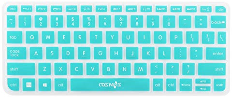 CM Ultradünne Silikon-Tastatur-Abdeckung für Logitech Wireless Touch Keyboard K400 Plus (Nicht für alte Version K400 & K400R) Aqua Blue