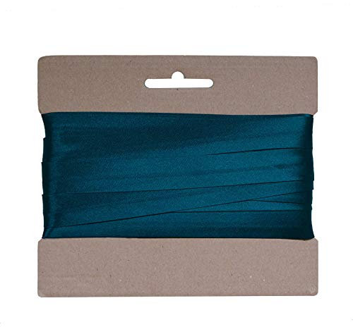 20m Schrägband Satin 20mm gefalzt Kantenband Einfassband 29 Farben wählbar, Farbe:dunkelblau