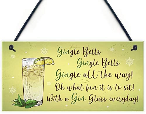 RED OCEAN Novelty Gin Sign Bar Signs And Plaques Funny Gin Gifts For Women Alcohol Gift