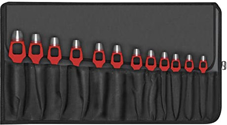 Paffrath 0120510 Juego de 10 Sacabocados de golpe de puente DIN 7200 forma A (3-5-7-8-10-13-16-19-22-25 mm)