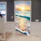 A.Monamour Türtapete Selbstklebend Türfolie Türposter 3D Sonnenuntergang Ozean Blaues Meer Ozean Wellen Sandstrand Naturlandschaft Vinyl Folie Türdeko Tapete Wandbild Türaufkleber Türtattoo 90 x 200cm