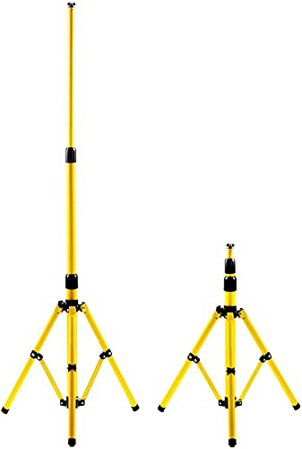 EINFEBEN Foco LED para construcción, con batería, luz de trabajo, faro de construcción, incluye soporte de pie y asa, resistente al agua IP65 (soporte individual)