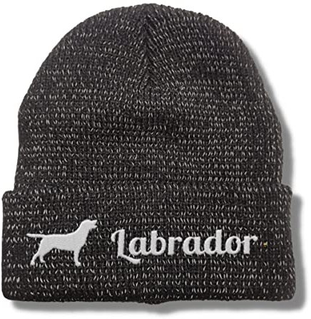 siviwonder Labrador reflektierende Mütze Stickerei Hund Winter Strickmütze reflex Beanie warm