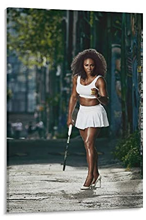 Poster, Motiv: Serena Williams, Sport, Weltrekordhalter, coole Kunstwerke, Malerei, Wandkunst, Leinwanddrucke, hängendes Bild, Heimdekoration, Poster, Geschenkidee, 20 x 30 cm