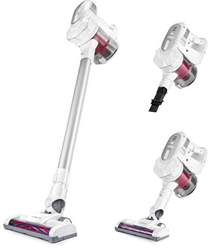 Ufesa AE4822 Sena Aspirador Escoba Sin Cable, Autonomía 40 min, Batería Litio 22V, 2 Velocidades, Cepillo Motorizado, Cuerpo Desmontable, Sistema Ciclónico, LEDs, Blanco