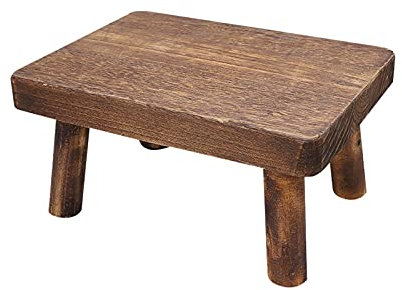 TSTSM Escabeau en Bois Portable Petit Tabouret escabeau Vintage pour Cuisine Salle de Bain Chambre étagère de Rangement léger