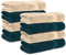 Komfortec 8er Handtücher 50x100 cm Set aus 100% Baumwolle, Frottee, Weich, Beige/Petrol