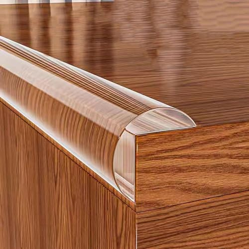 Bumper Strips To Protect Babies And Children, One Roll Of Thickened [2m] 6.5ft Hd Clear Silicone Pre-Glued Edge Strips For Tables, Chairs, Cabinets, Furniture, Fireplaces, Sharp Side Devices